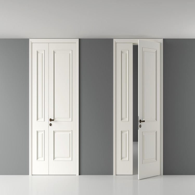 Double door with unequal leaves (2)