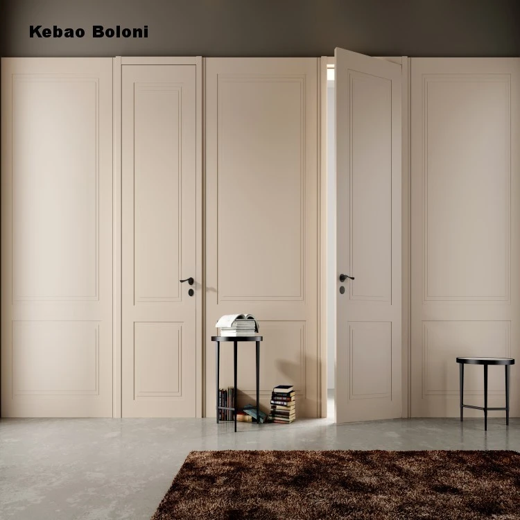 Modern Solid Wood French Doors For Hotel Bedroom And BathroomCustomizable Interior Soundproof Waterproof Finished Surface factory